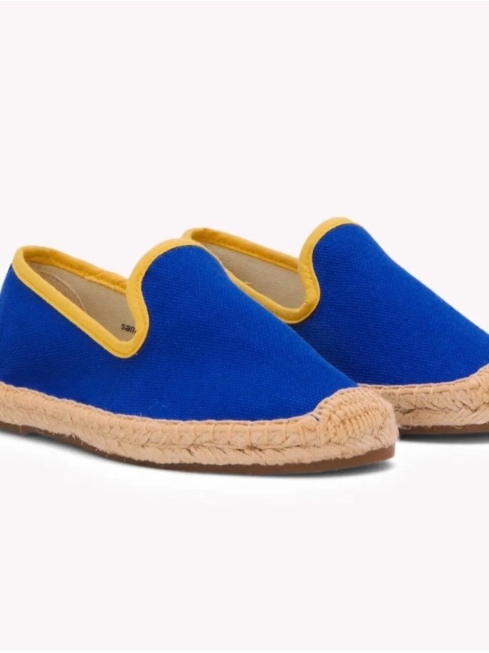 Soludos Kids Smoking Espadrille Blue Yellow Shoes Size 12-12.5 new without box